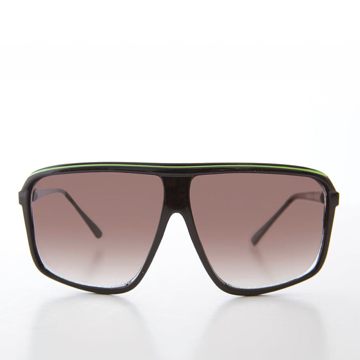SUNGLASS MUSEUM Large Square Aviator Vintage Sunglasses - Kreski