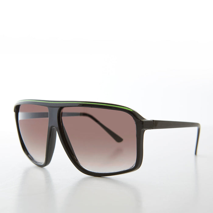 SUNGLASS MUSEUM Large Square Aviator Vintage Sunglasses - Kreski