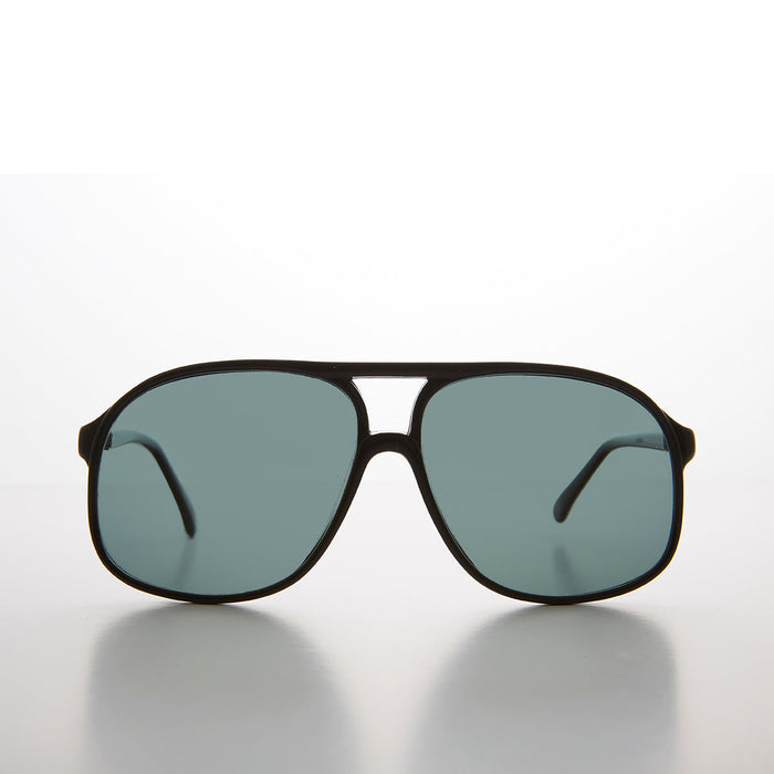 SUNGLASS MUSEUM Large Square Polarized 80s Aviator Sunglass - Kyoto