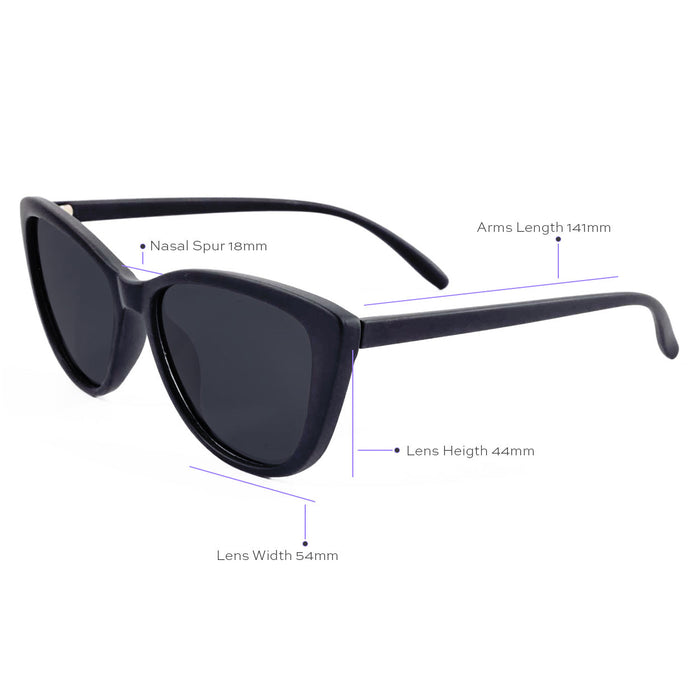 TOPFOXX Kara - Black Cat Eye Sunglasses - Product image