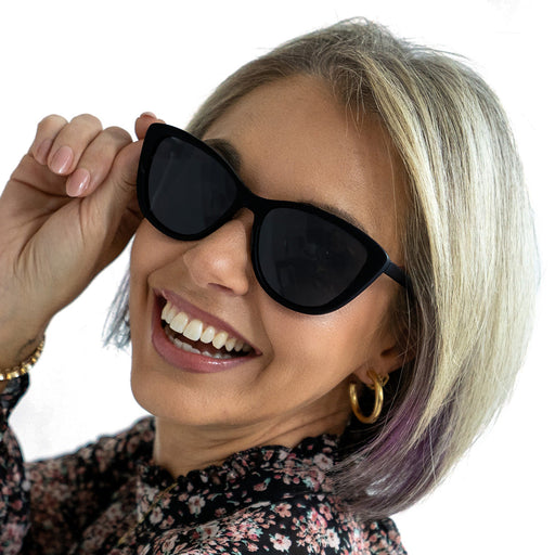 TOPFOXX Kara - Black Cat Eye Sunglasses - Product image