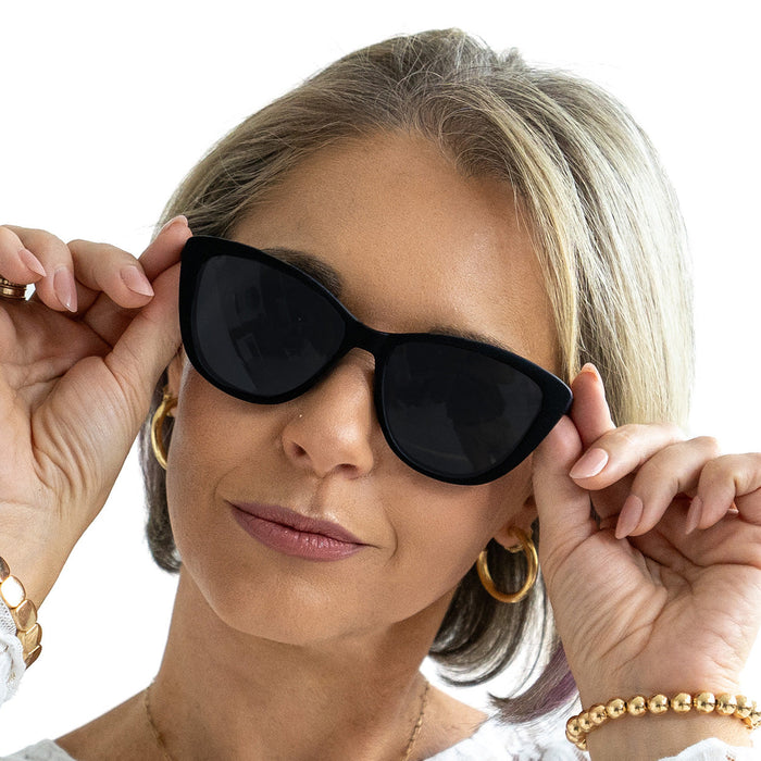 TOPFOXX Kara - Black Cat Eye Sunglasses - Product image