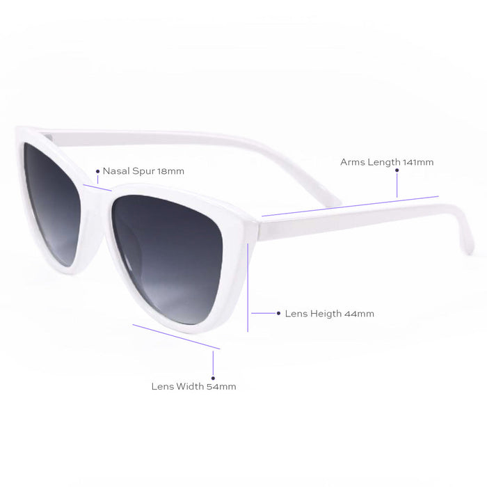 TOPFOXX Kara - White Cat Eye Sunglasses - Product image