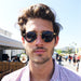 image of sunglasses model SUNGLASS MUSEUM Gold Round Preppy Classic Metal Vintage Sunglass - Kelsey