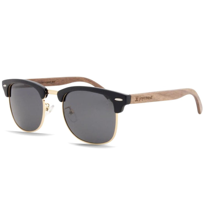 Kennedy Walnut Clubmaster Wooden Sunglasses | Joycoast