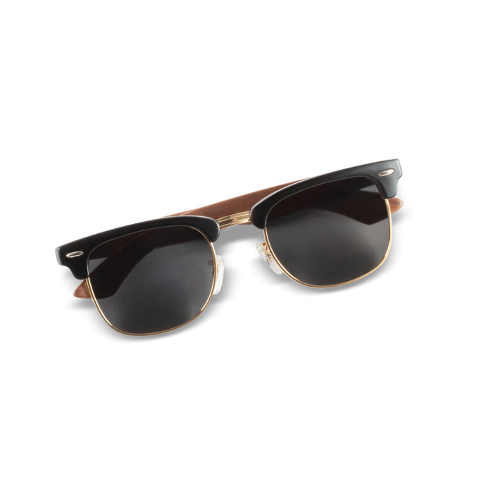Kennedy Walnut Clubmaster Wooden Sunglasses | Joycoast