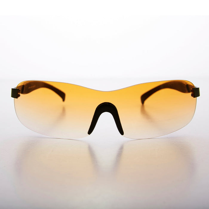 Y2K Wrap Shield Rimless Vintage Sunglass - Lance