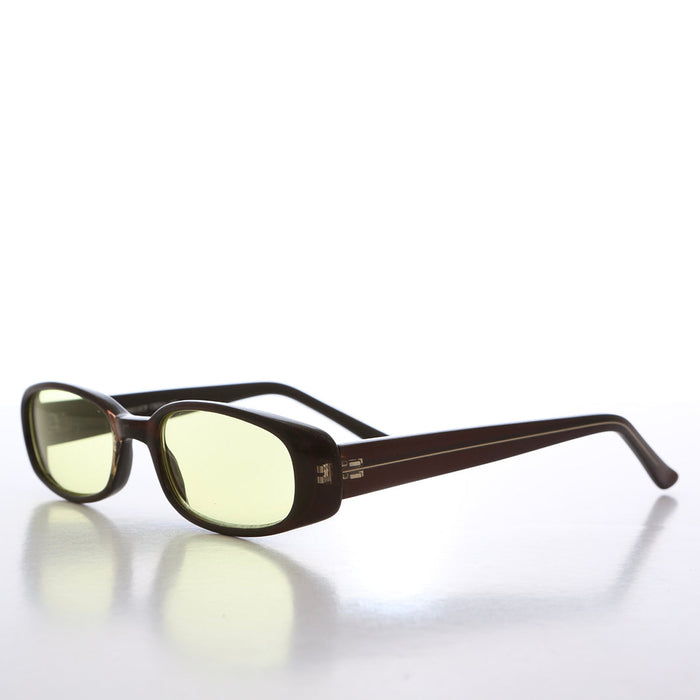 SUNGLASS MUSEUM 90s Mod Rectangular Sunglass Color Lens - Landis