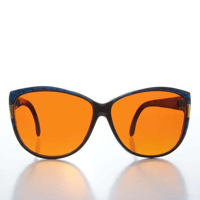 SUNGLASS MUSEUM Women's Large Orange Lens Sunglasses - Lani