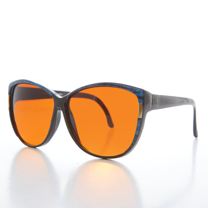 SUNGLASS MUSEUM Women's Large Orange Lens Sunglasses - Lani - Product image