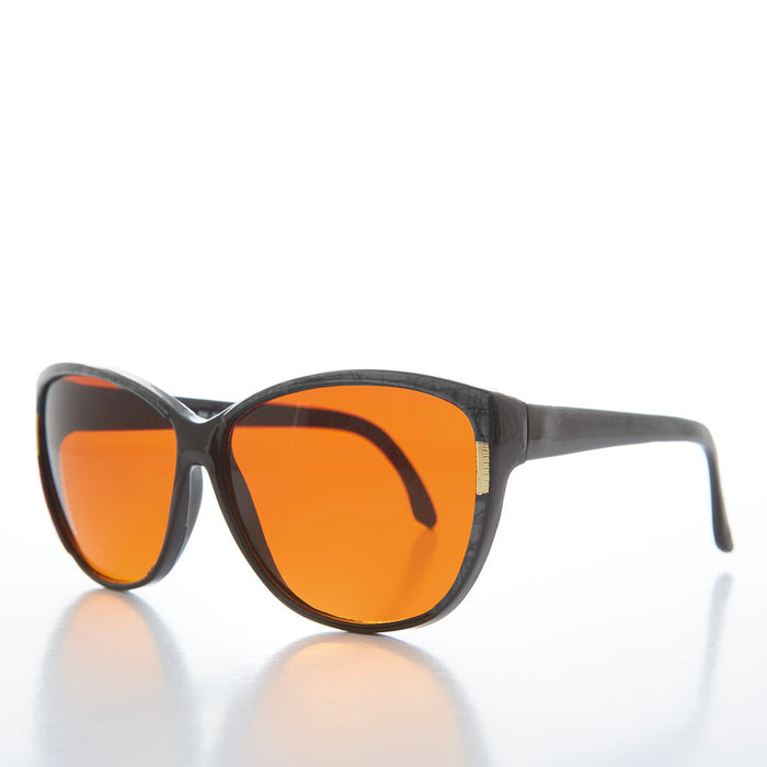 SUNGLASS MUSEUM Women's Large Orange Lens Sunglasses - Lani