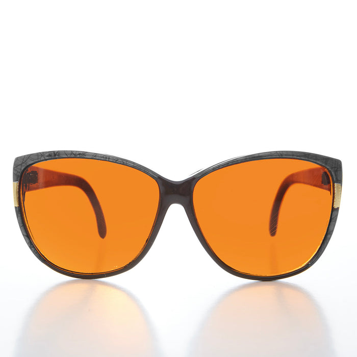 SUNGLASS MUSEUM Women's Large Orange Lens Sunglasses - Lani