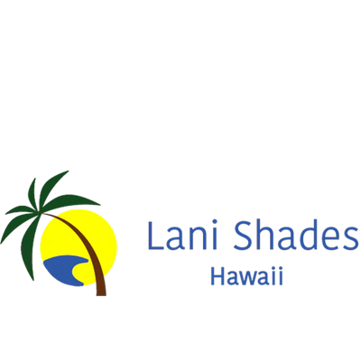 Lani Shades Hawaii logo with palm tree and sun design on a white background