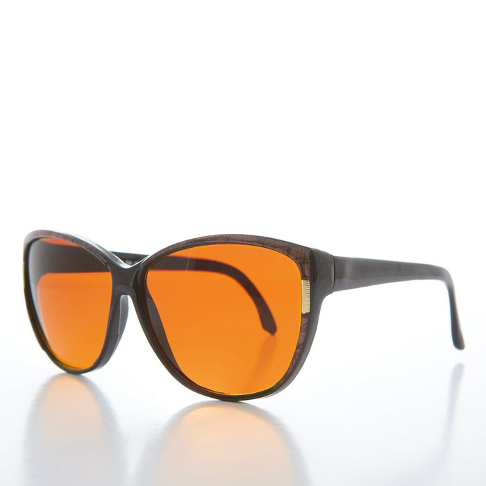 SUNGLASS MUSEUM Women's Large Orange Lens Sunglasses - Lani
