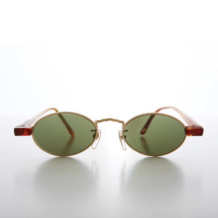 Small Oval Spectacle Style Vintage Sunglass Optical Quality - Larkin