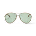 OCEAN LEATHER Sunglasses Shiny Silver Blue 18110.21