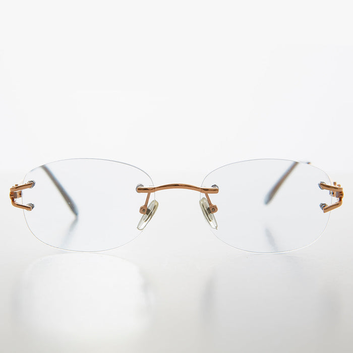 SUNGLASS MUSEUM Oval Rimless Colored Lens Readers - Leona