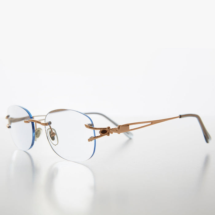 SUNGLASS MUSEUM Oval Rimless Colored Lens Readers - Leona