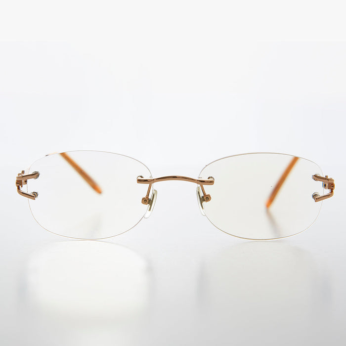 SUNGLASS MUSEUM Oval Rimless Colored Lens Readers - Leona