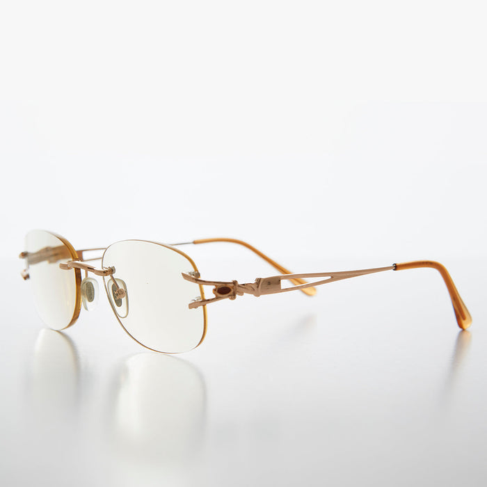 SUNGLASS MUSEUM Oval Rimless Colored Lens Readers - Leona