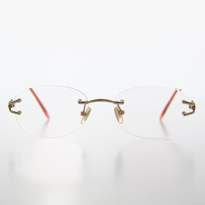 SUNGLASS MUSEUM Oval Rimless Colored Lens Readers - Leona