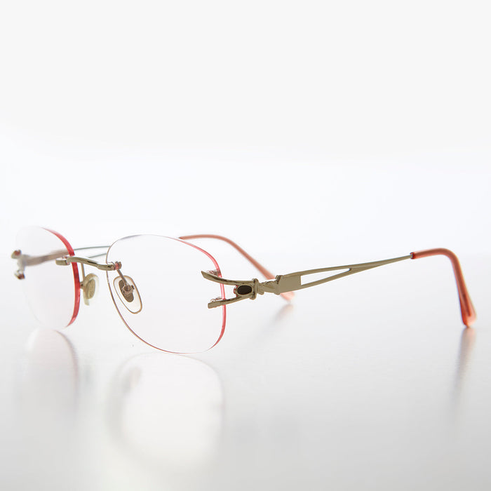 SUNGLASS MUSEUM Oval Rimless Colored Lens Readers - Leona