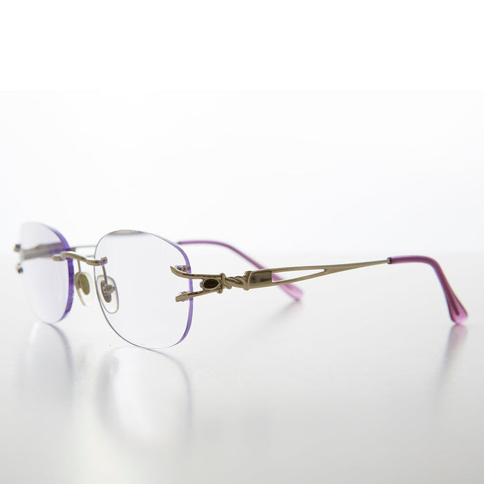 SUNGLASS MUSEUM Oval Rimless Colored Lens Readers - Leona