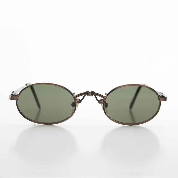 SUNGLASS MUSEUM Small Oval Victorian Steampunk 90s Sunglass - Leon 1