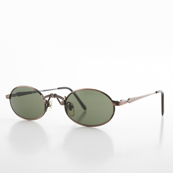 SUNGLASS MUSEUM Small Oval Victorian Steampunk 90s Sunglass - Leon 1