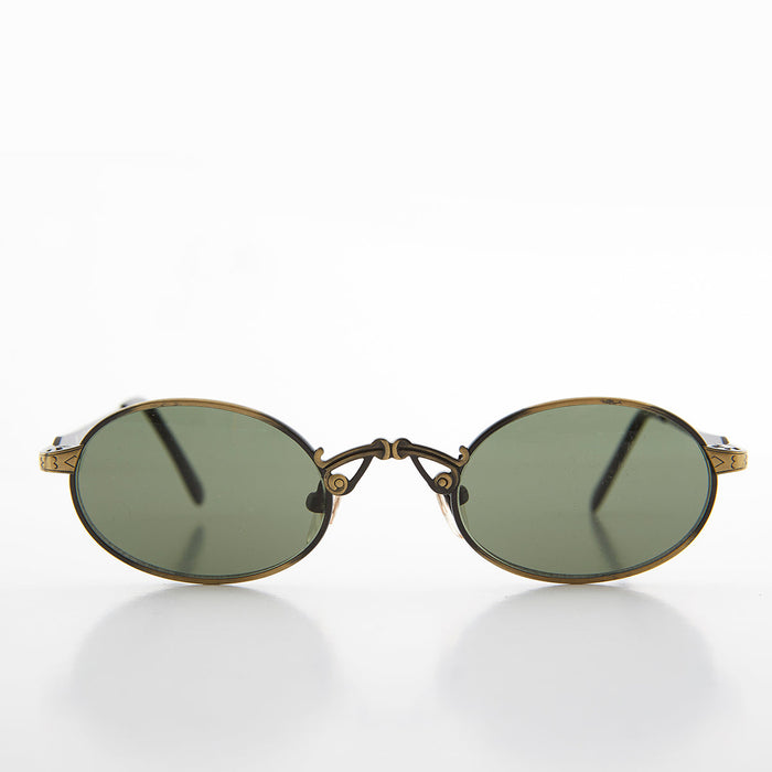 SUNGLASS MUSEUM Small Oval Victorian Steampunk 90s Sunglass - Leon 1