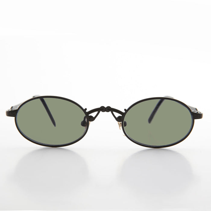 SUNGLASS MUSEUM Small Oval Victorian Steampunk 90s Sunglass - Leon 1