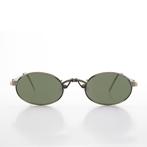 image of sunglasses model SUNGLASS MUSEUM Small Oval Victorian Steampunk 90s Sunglass - Leon 2