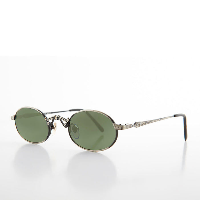 SUNGLASS MUSEUM Small Oval Victorian Steampunk 90s Sunglass - Leon 1