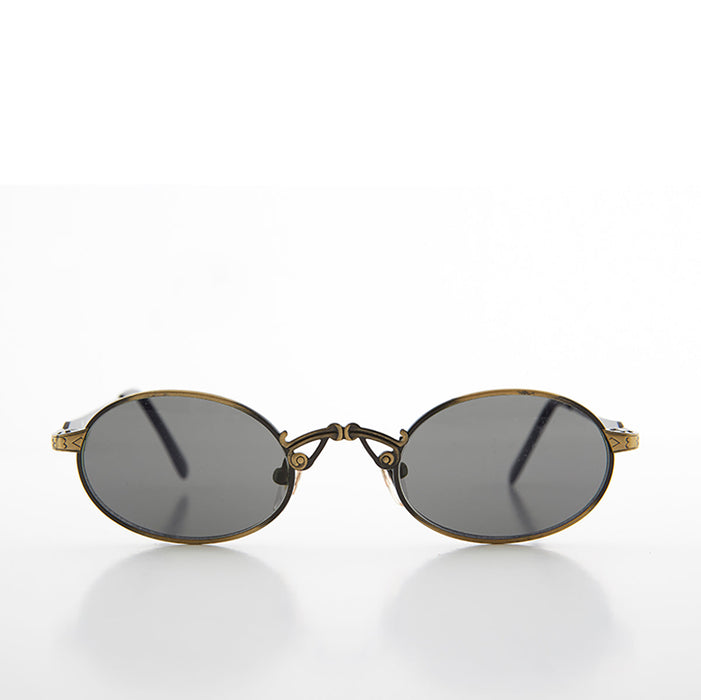 SUNGLASS MUSEUM Small Oval Victorian Steampunk 90s Sunglass - Leon 1