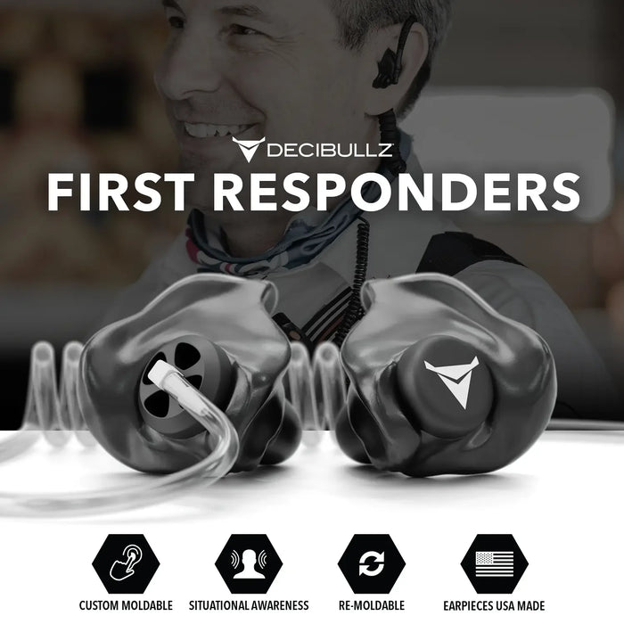 +Awareness Custom Molded Listen-Only Surveillance Acoustic Tube Headset