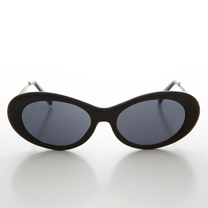 SUNGLASS MUSEUM Oval Mod Punk Cateye 90s Vintage Sunglass - Loretta