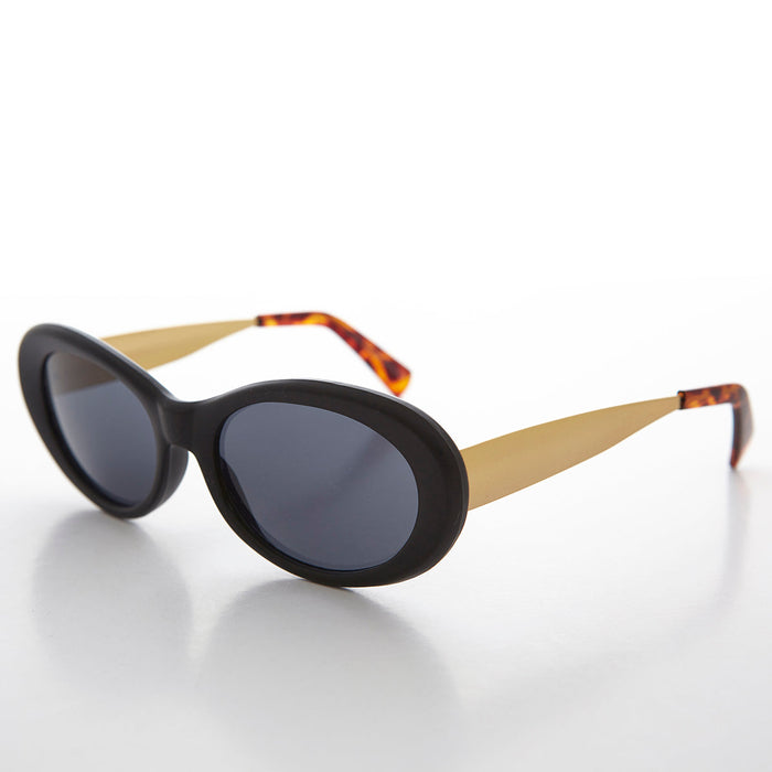 SUNGLASS MUSEUM Oval Mod Punk Cateye 90s Vintage Sunglass - Loretta
