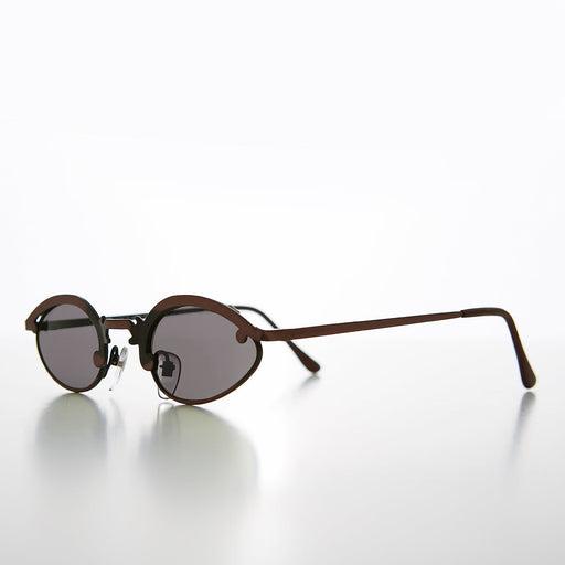 SUNGLASS MUSEUM Unique Oval Metal Vintage 90s Sunglass - Lotus - Product image