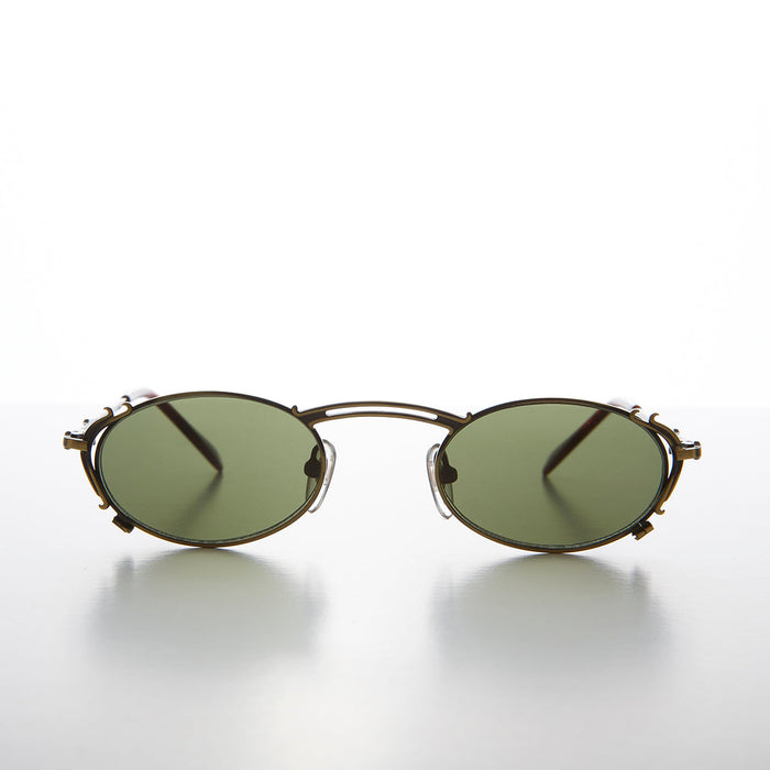 SUNGLASS MUSEUM Tiny Oval Intricate Spectacles Vintage Sunglass - Lowell