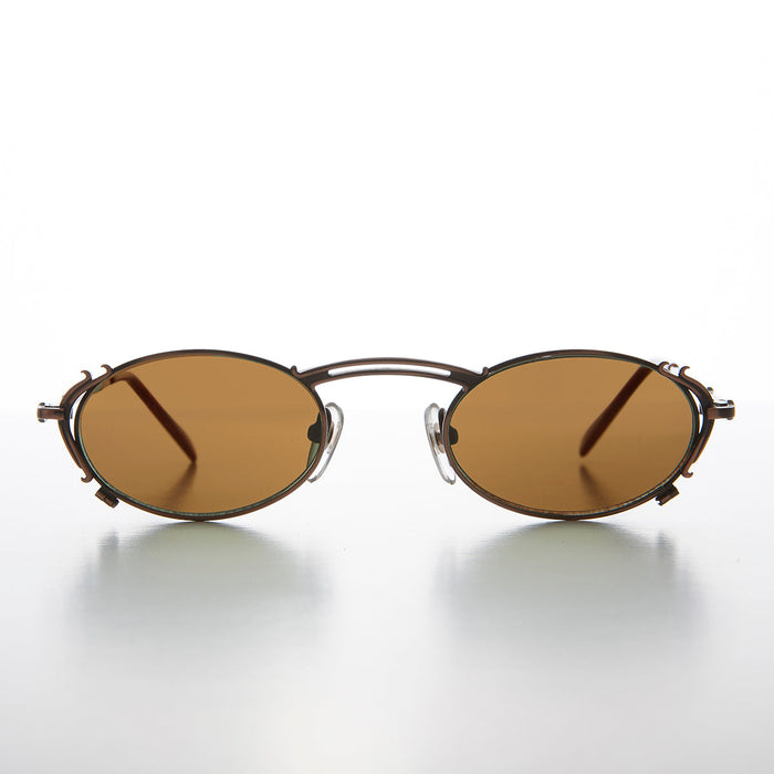 SUNGLASS MUSEUM Tiny Oval Intricate Spectacles Vintage Sunglass - Lowell