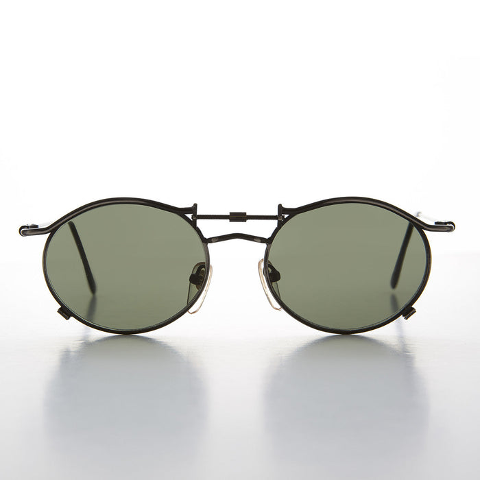 SUNGLASS MUSEUM 90s Oval Steampunk Sunglass Optical Quality - Lucian