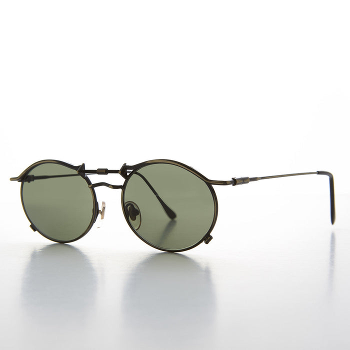 SUNGLASS MUSEUM 90s Oval Steampunk Sunglass Optical Quality - Lucian