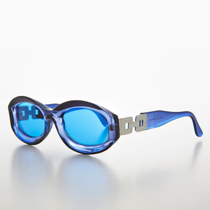 SUNGLASS MUSEUM Thick Wide Frame with Chain Link Temples - Lyric