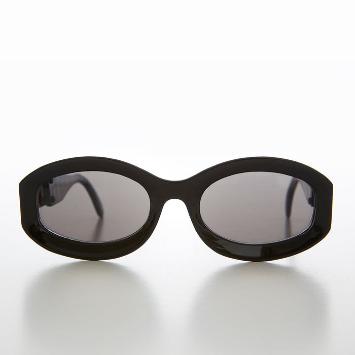 SUNGLASS MUSEUM Thick Wide Frame with Chain Link Temples - Lyric