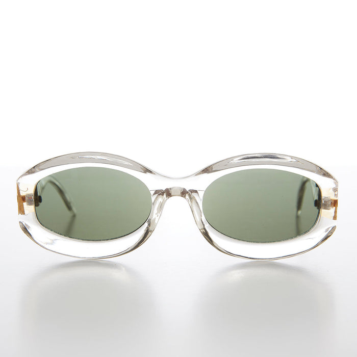 SUNGLASS MUSEUM Thick Wide Frame with Chain Link Temples - Lyric