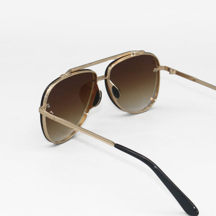 Luna - Tangle Free - Faded Brown Aviator Sunglasses