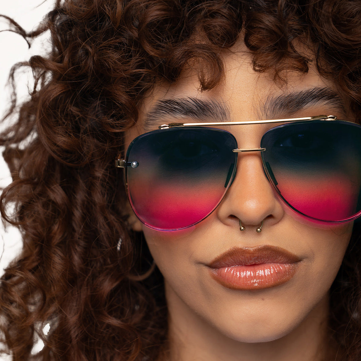 Luna Tangle Free Pride Aviator Sunglasses —