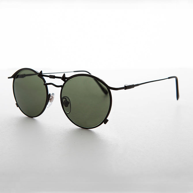 SUNGLASS MUSEUM Round 90s Goth Vintage Sunglass - Mackaveli