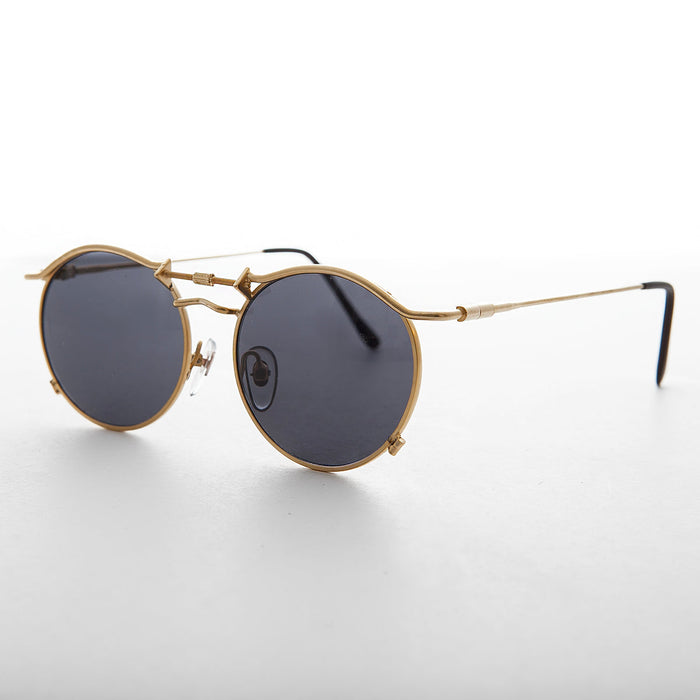 SUNGLASS MUSEUM Round 90s Goth Vintage Sunglass - Mackaveli
