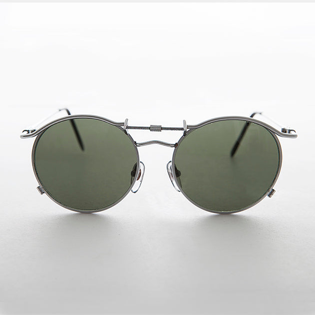 SUNGLASS MUSEUM Round 90s Goth Vintage Sunglass - Mackaveli